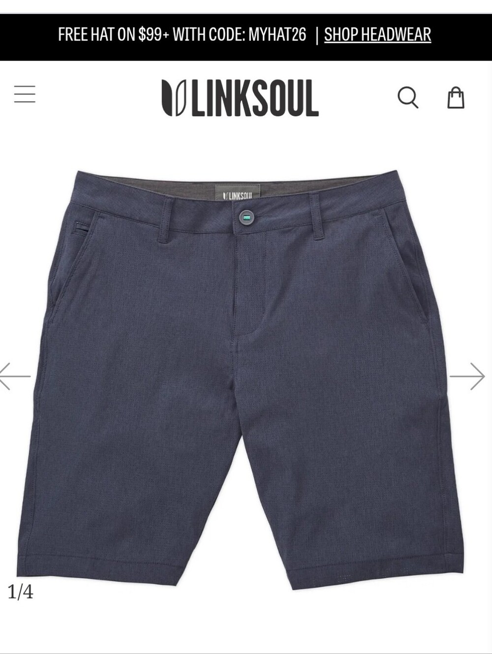 Linksoul Boarwalker Chino 8' Shorts - Picture 1 of 5